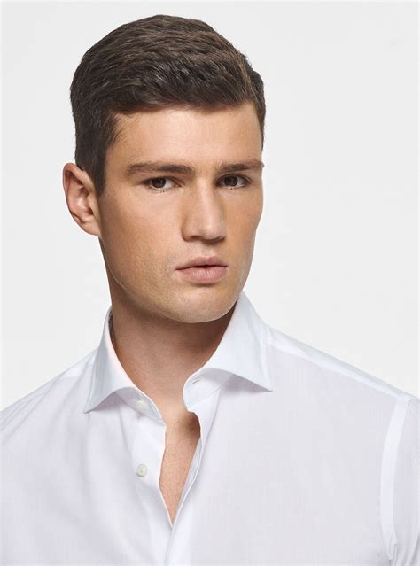 Camicia gold popeline stretch in Bianco da Uomo.